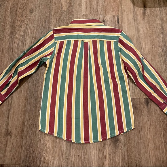 NWT Rugged Butts Button Up Shirt Women’s 4T Colorful Striped Cotton Preppy - Picture 2 of 7